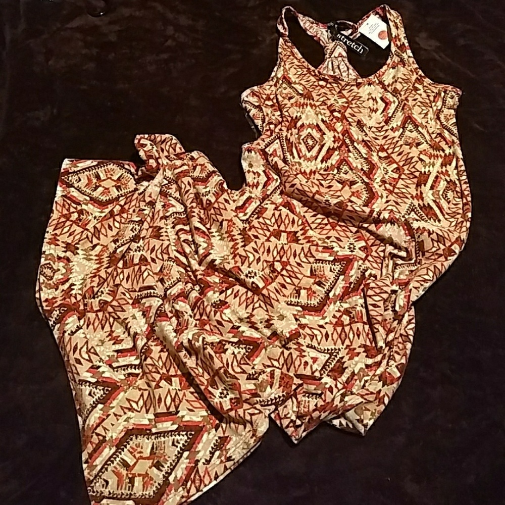 Sleeveless, Printed Maxi Dress